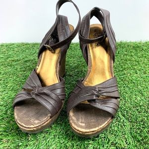 CARLOS by CARLOS SANTANA Wedge Heel Ankle-Wrap Sandal